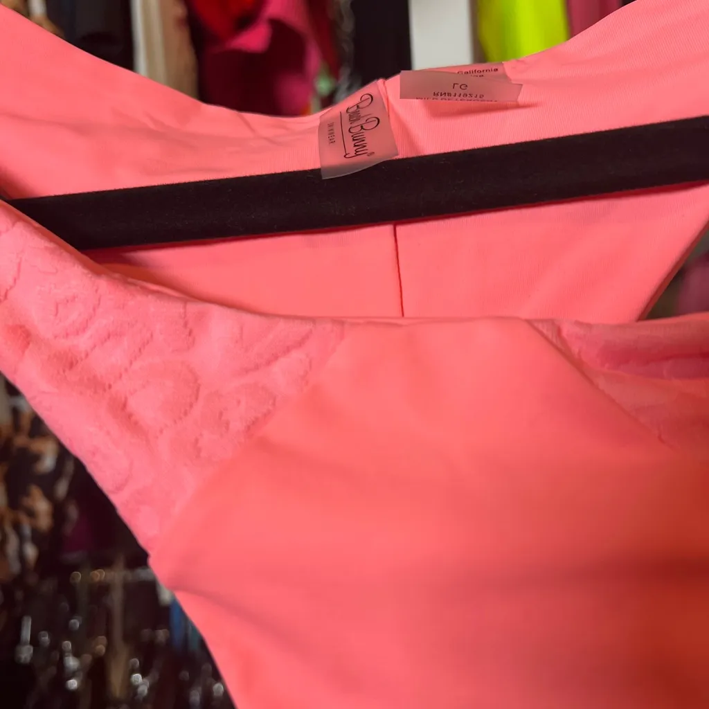 NWT flawed nori tango beach bunny cheetah print pink swim bottoms - Image 2