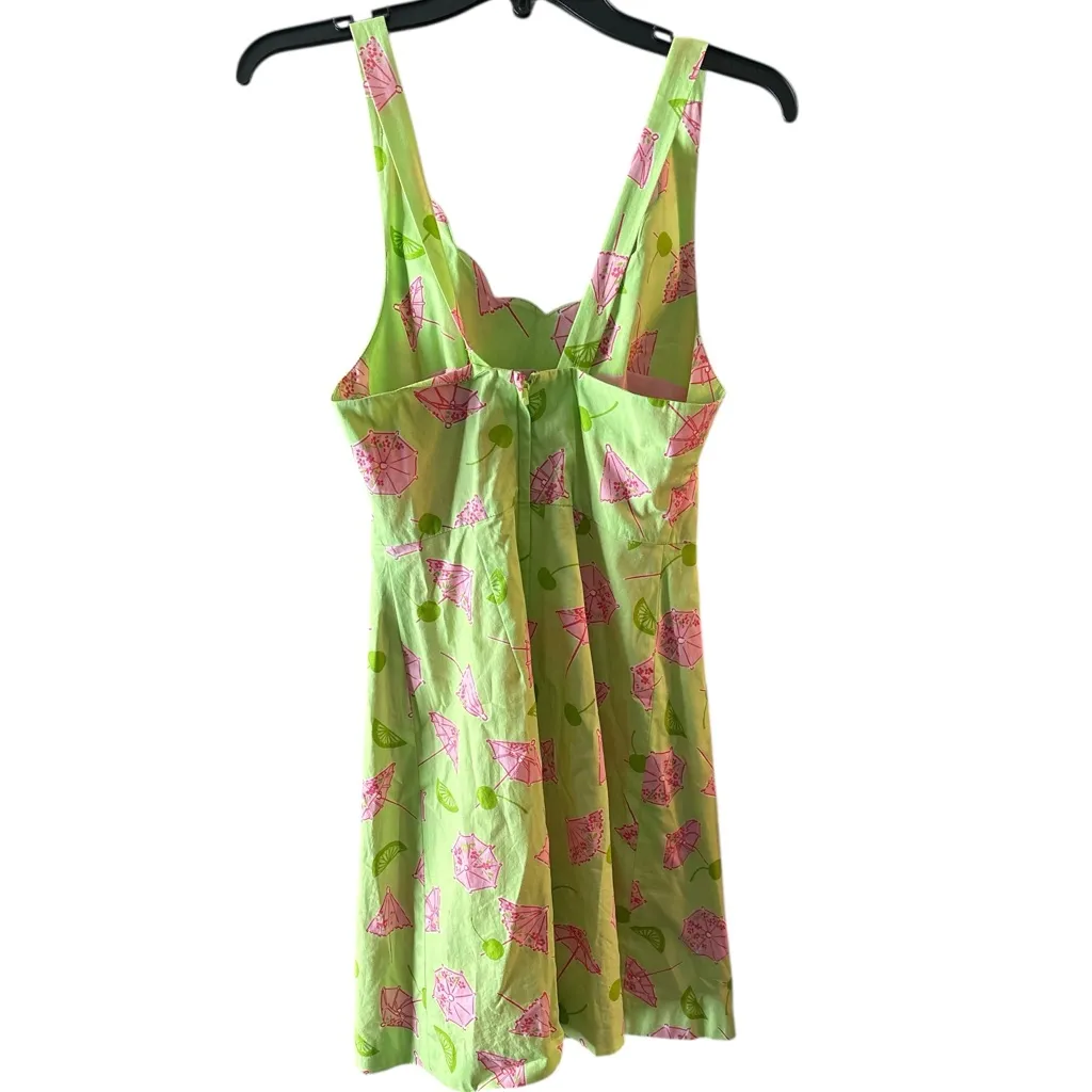 Vintage Lilly Pulitzer White Label Shift Dress Cocktail Umbrella Print Size 2 - Image 2
