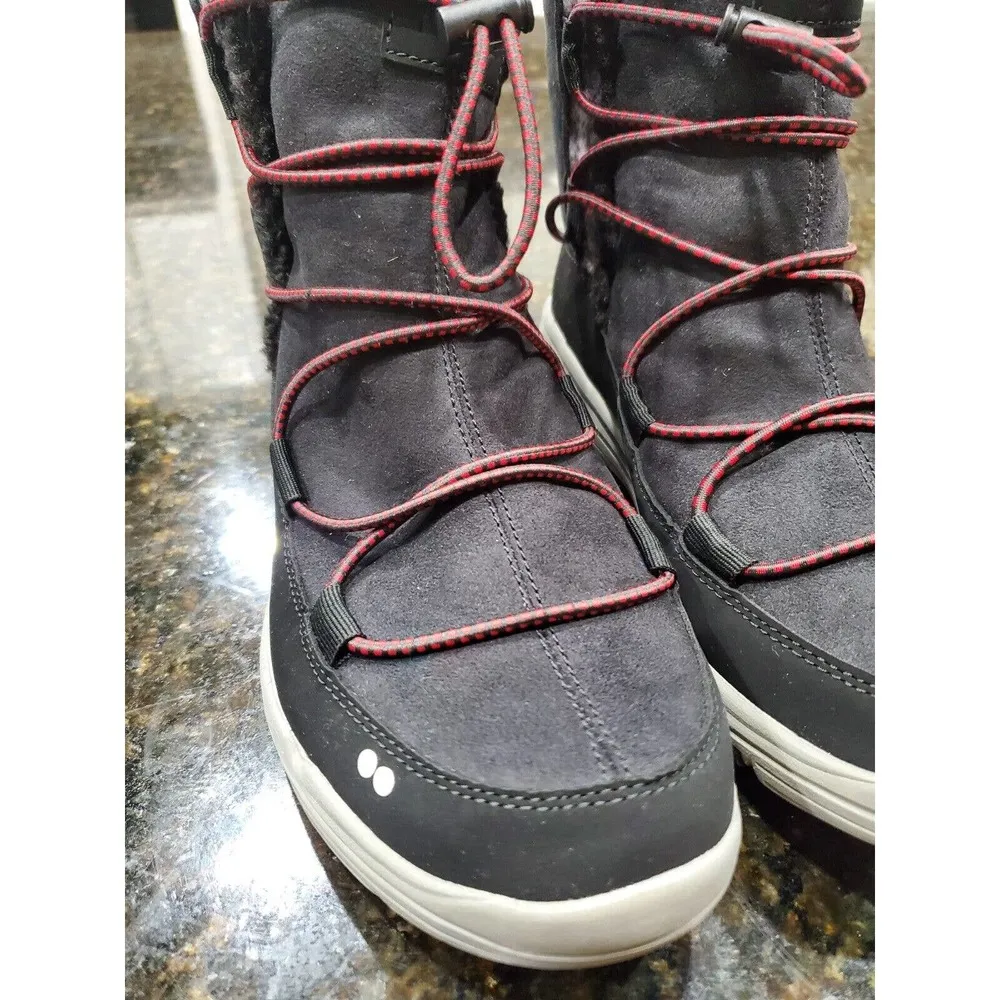 Ryka Alyssa Black Women's Water Resistant Soft Faux Fur Ankle Boots Size 9.5 M - Image 7