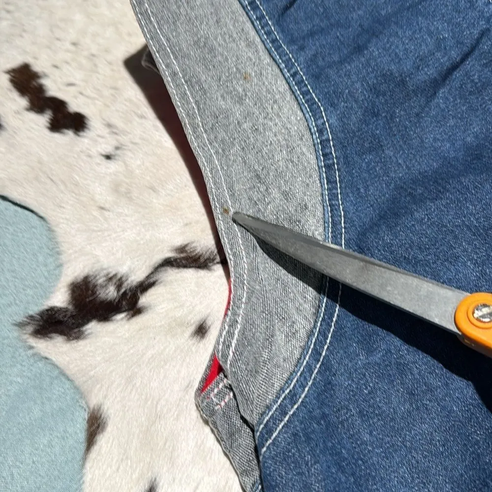 Vintage Denim‎ Acid Wash Vest Izzi Size M Blue Size M - Image 11