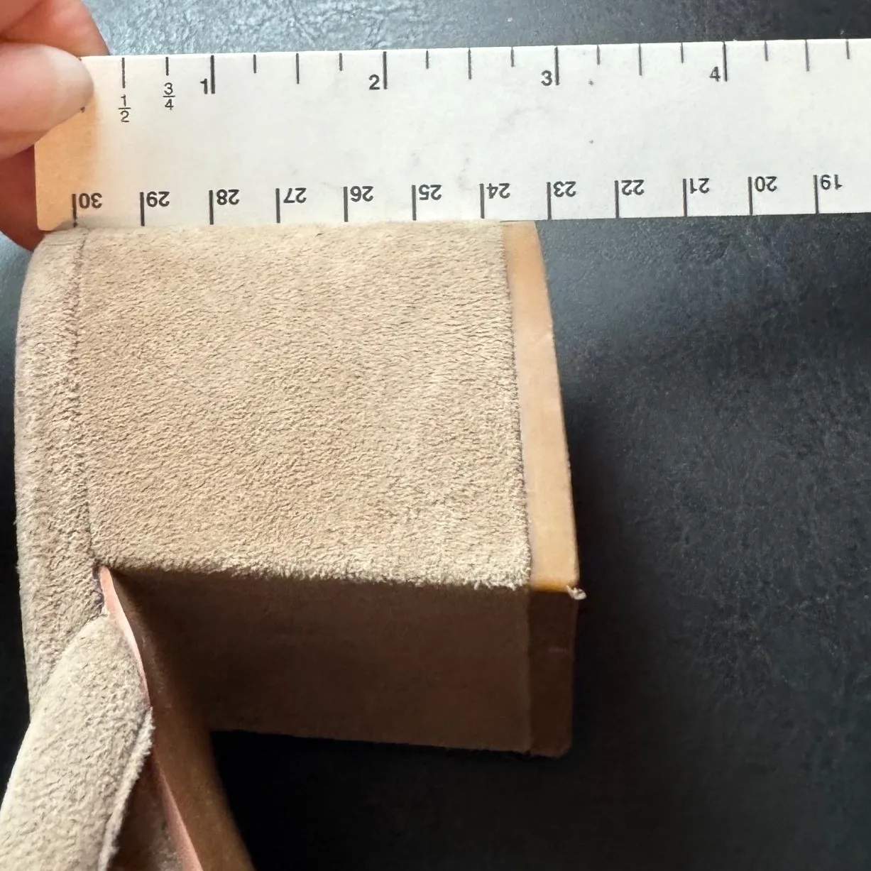 Downeast sz 9 Womens Taupe Suede Leather Strappy Wrap Around Chunky Heels Career - Image 7