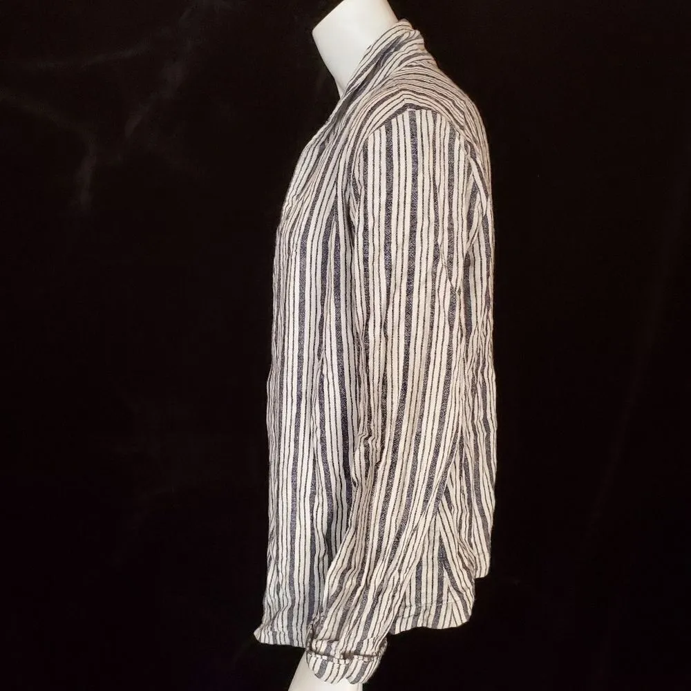 Sanctuary Blue & White Striped Blazer (L) - Image 3