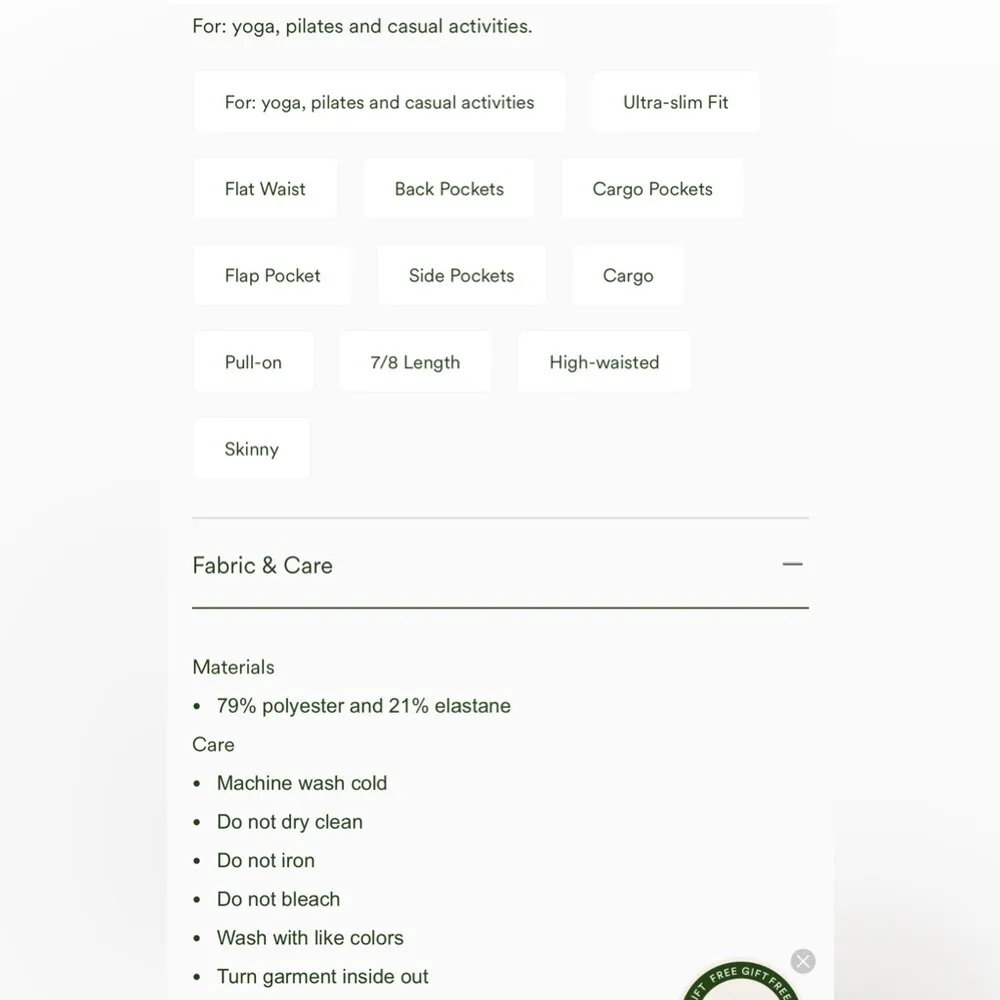 NWT Halara High Waisted Cargo Pocket Skinny Yoga Leggings Size XS - Image 16