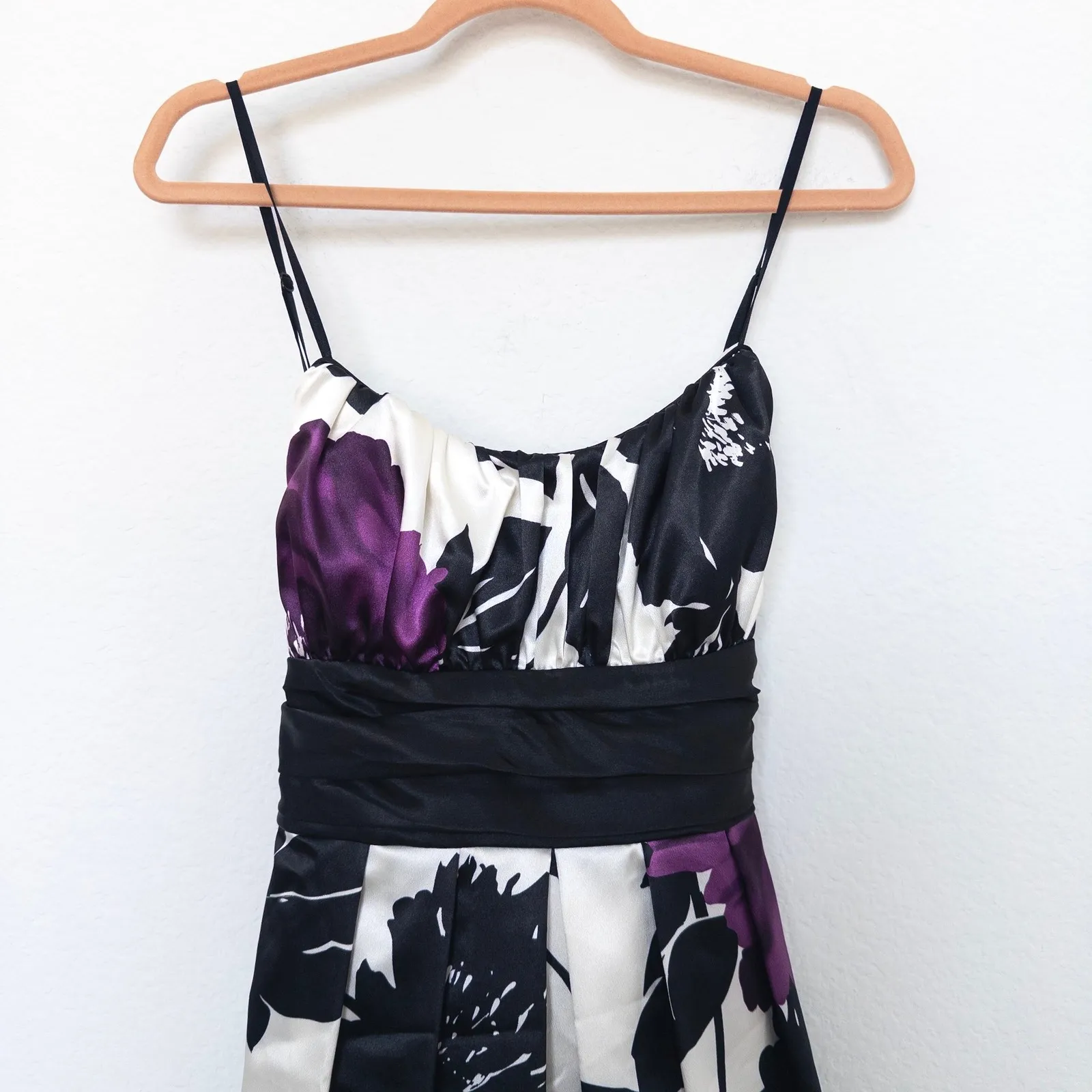 Y2K Trixxi Babydoll Dress Sz M‎ Black Multi Floral Whimsigoth Fairy Grunge Hoco - Image 2