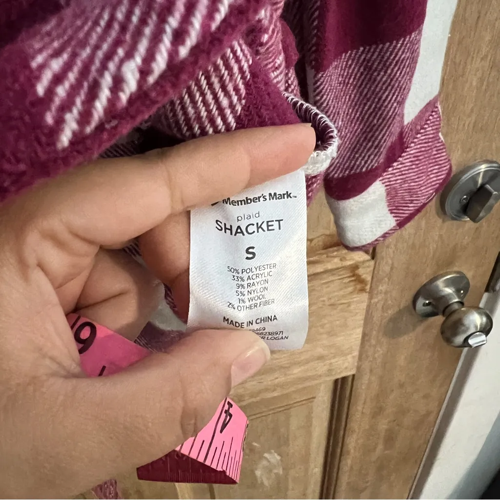 Women’s plain Fannel button‎ down shirts size s Pink - Image 6