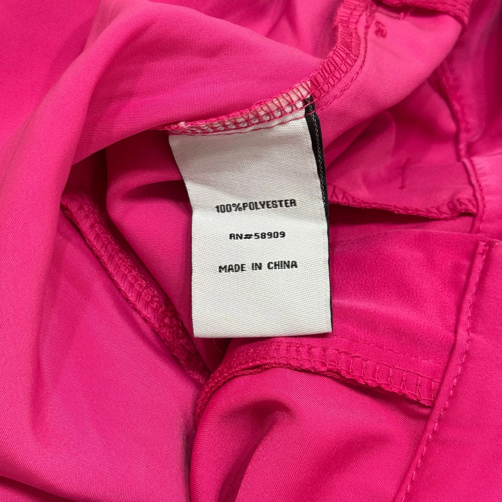 GB Dillards Fuchsia Pink Satin High Waist Wide Leg Pants Size Large New - Image 6