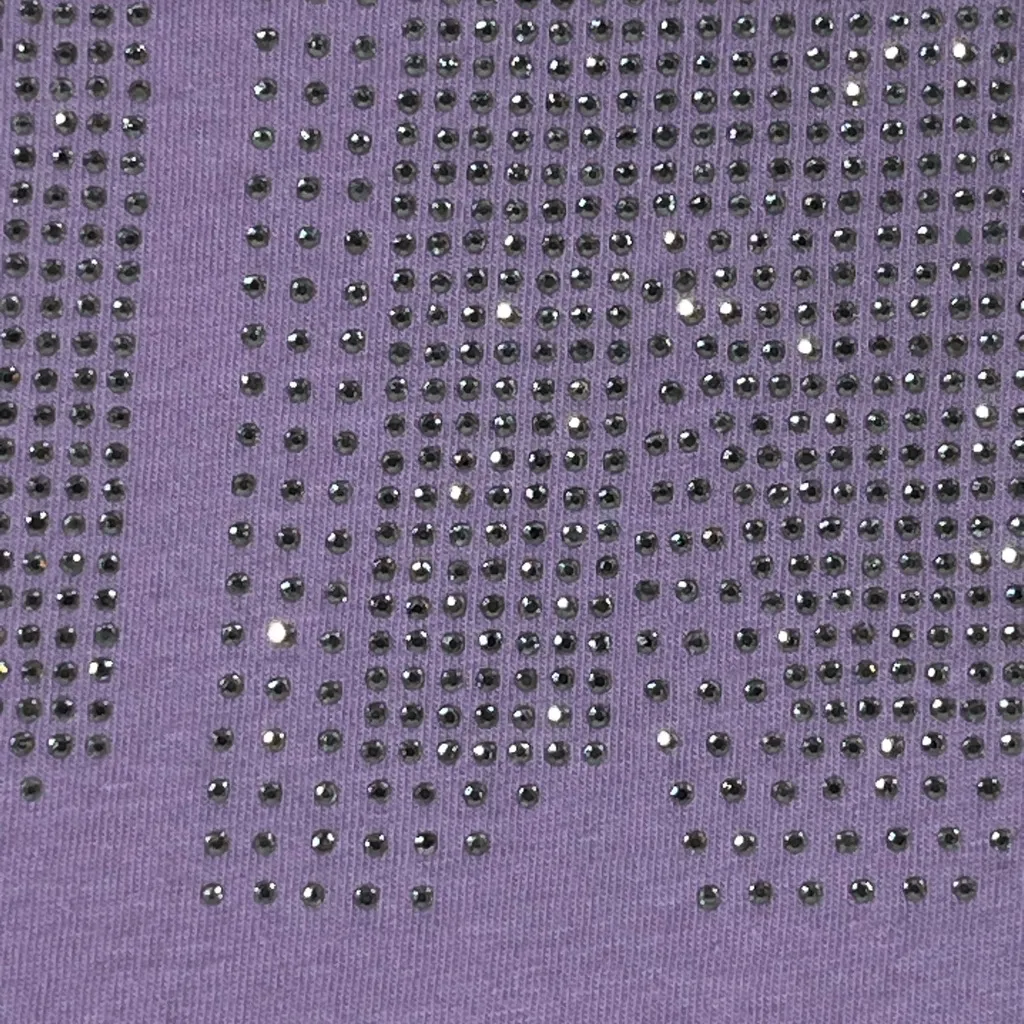 PINK Victoria's Secret Rhinestone T-Shirt Women’s Lavender LG PREOWNED A93 - Image 4