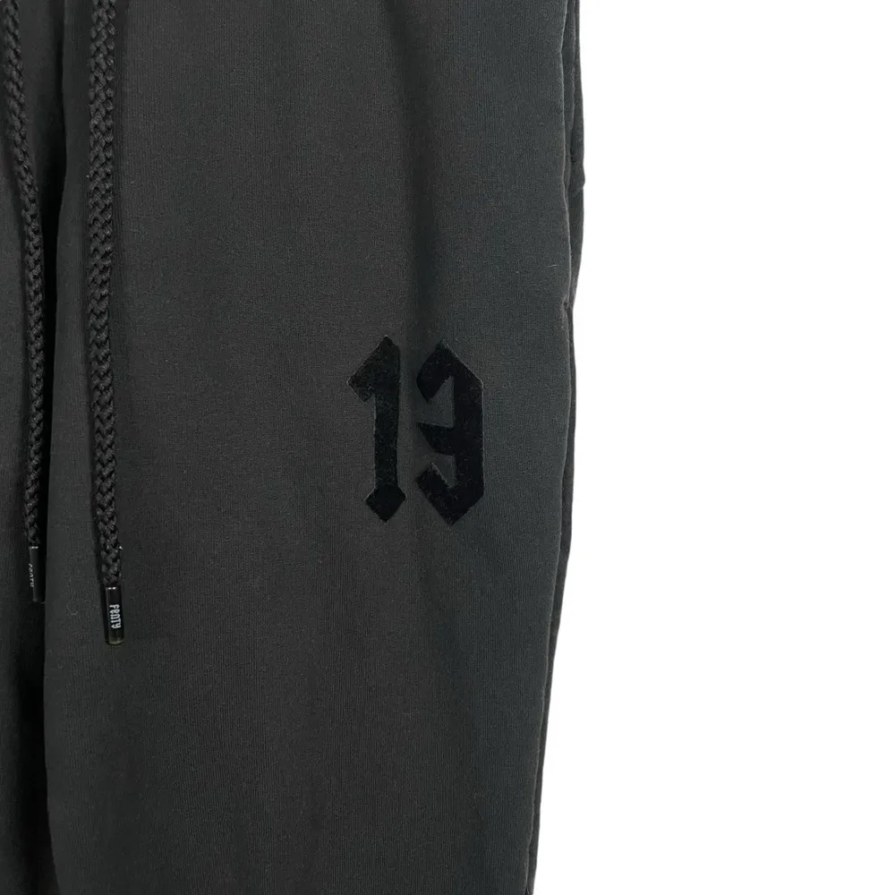 RARE Fenty Rihanna x Puma Lucky 13 Velvet Embellished Joggers in Black Size S - Image 4