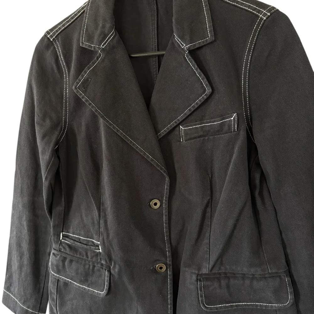 Miu Miu Black Denim  Blazer Jacket - Image 7