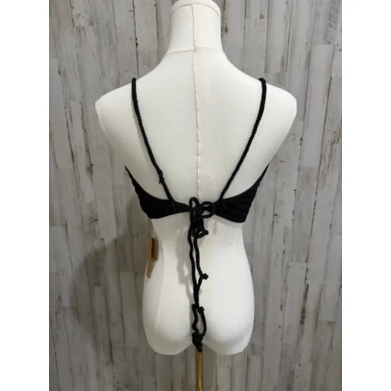 NWT SKIMS Cropped Cami Top Womens 4XL Black Tie-Back Spaghetti Straps - Image 3