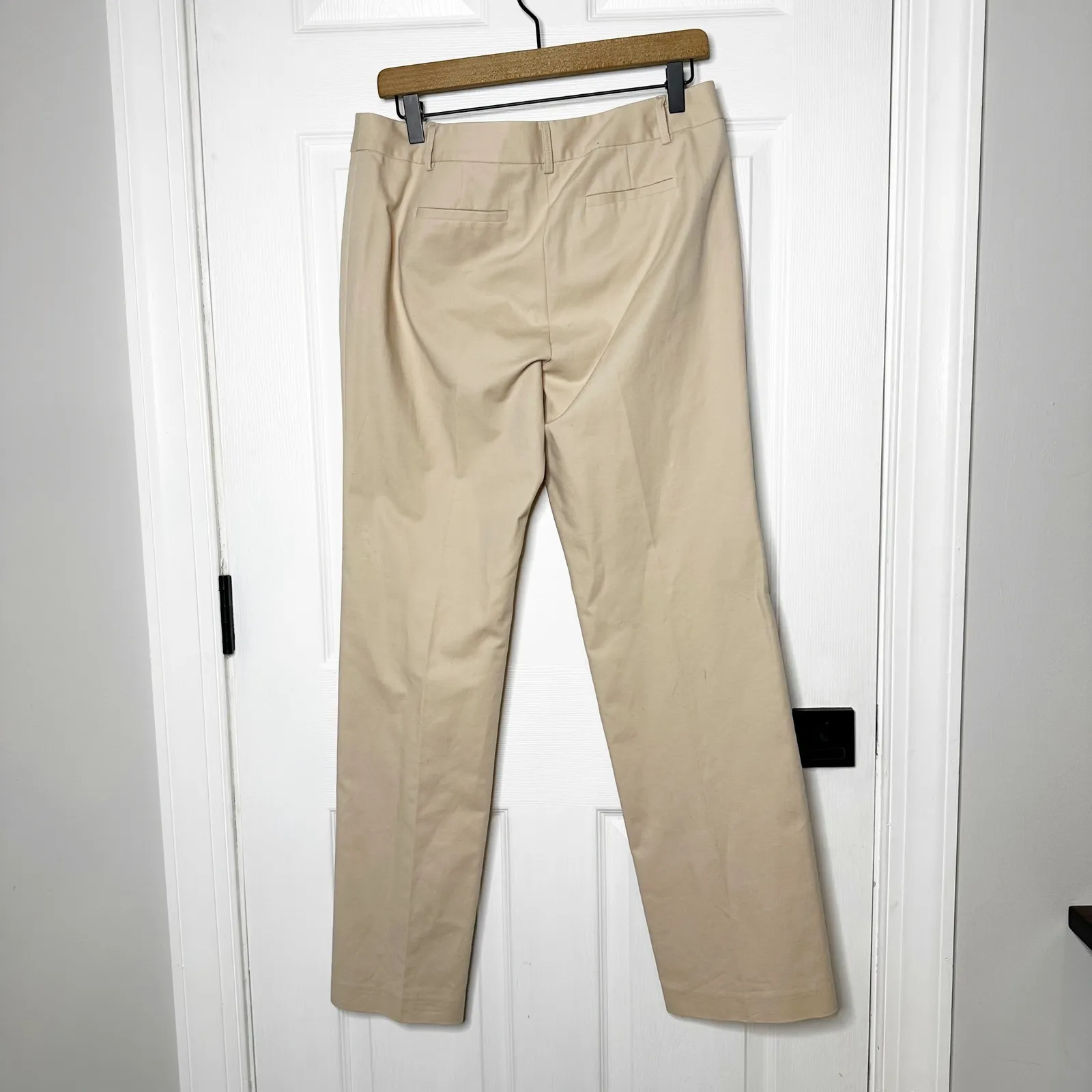 Saks Fifth Avenue Womens Tan Straight Leg Dress Pants Size 6 Cotton Blend - Image 3