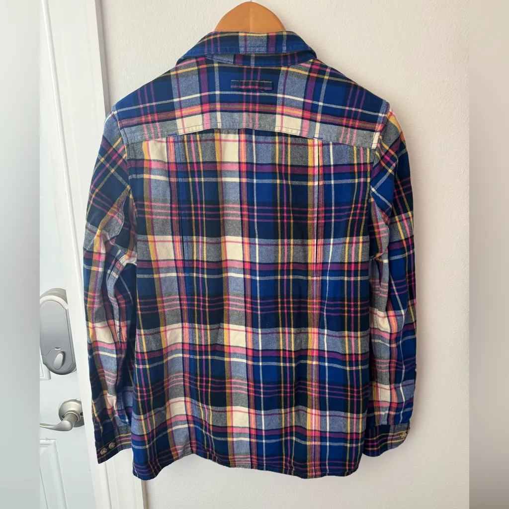 • Duluth Trading Co • Women’s Flannel Button Up Shirt Medium Blue - Image 2