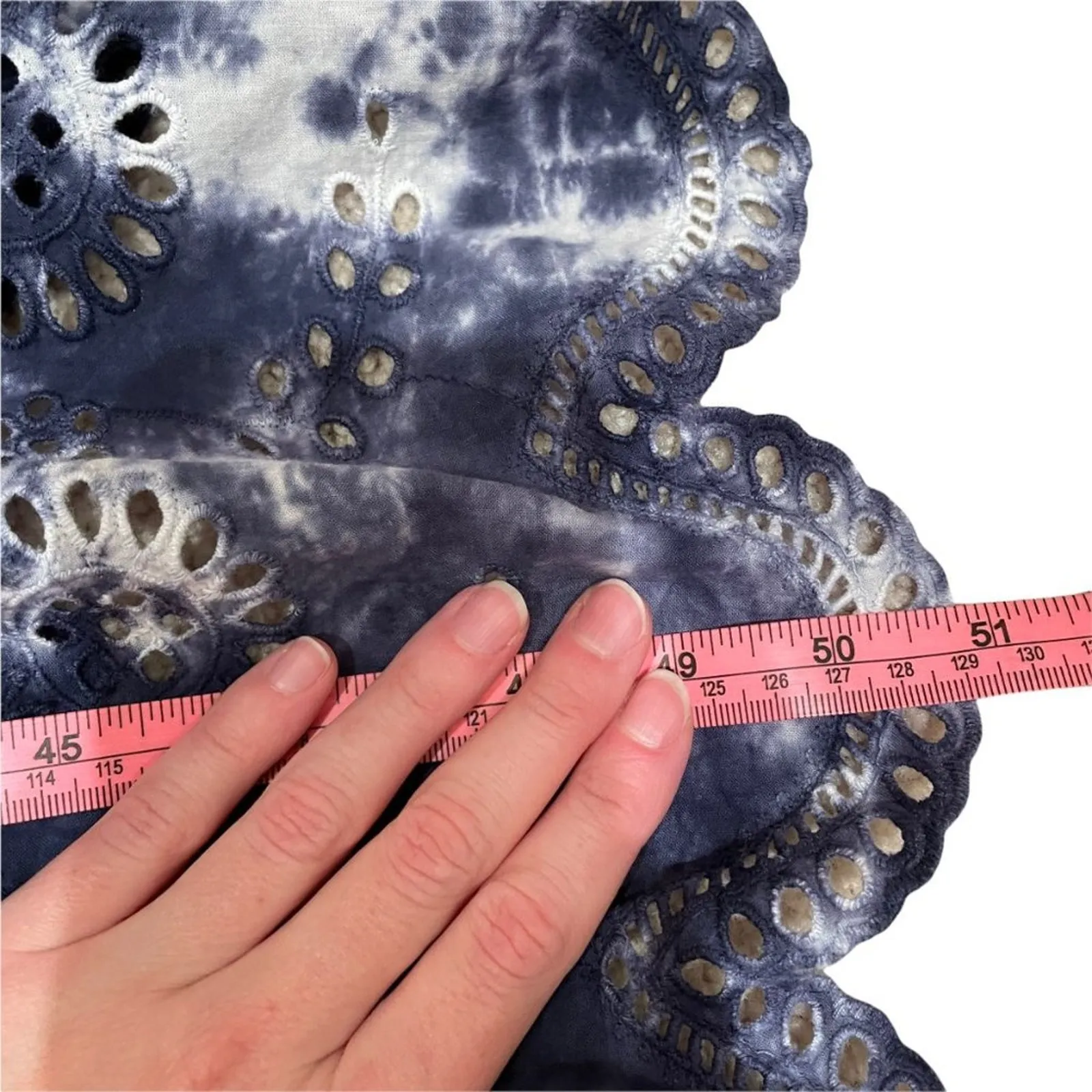 NEW LoveShackFancy Eyelet Lace Tie Dye Ruffle Dress - Image 15