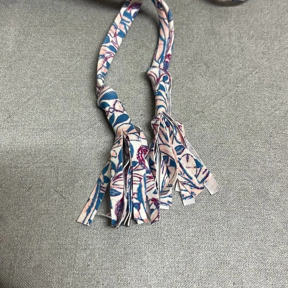 Eberjey Marimar Gisele Swimwear String Bikini Bottoms Cream Red Floral Large NWT - Image 5