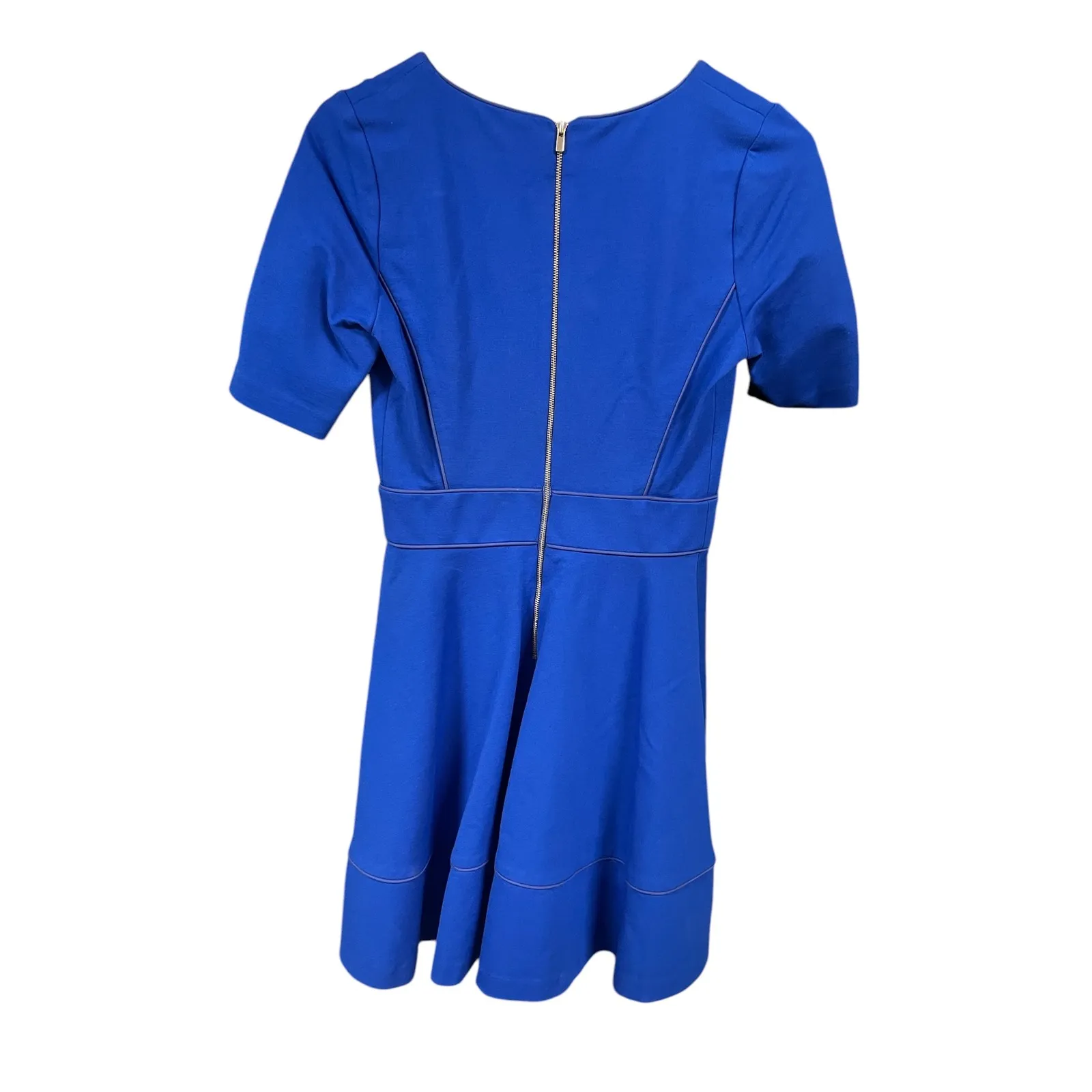 Banana Republic piped ponte-fit Cobalt Blue V-Neck Career Petite‎ 2 - Image 8