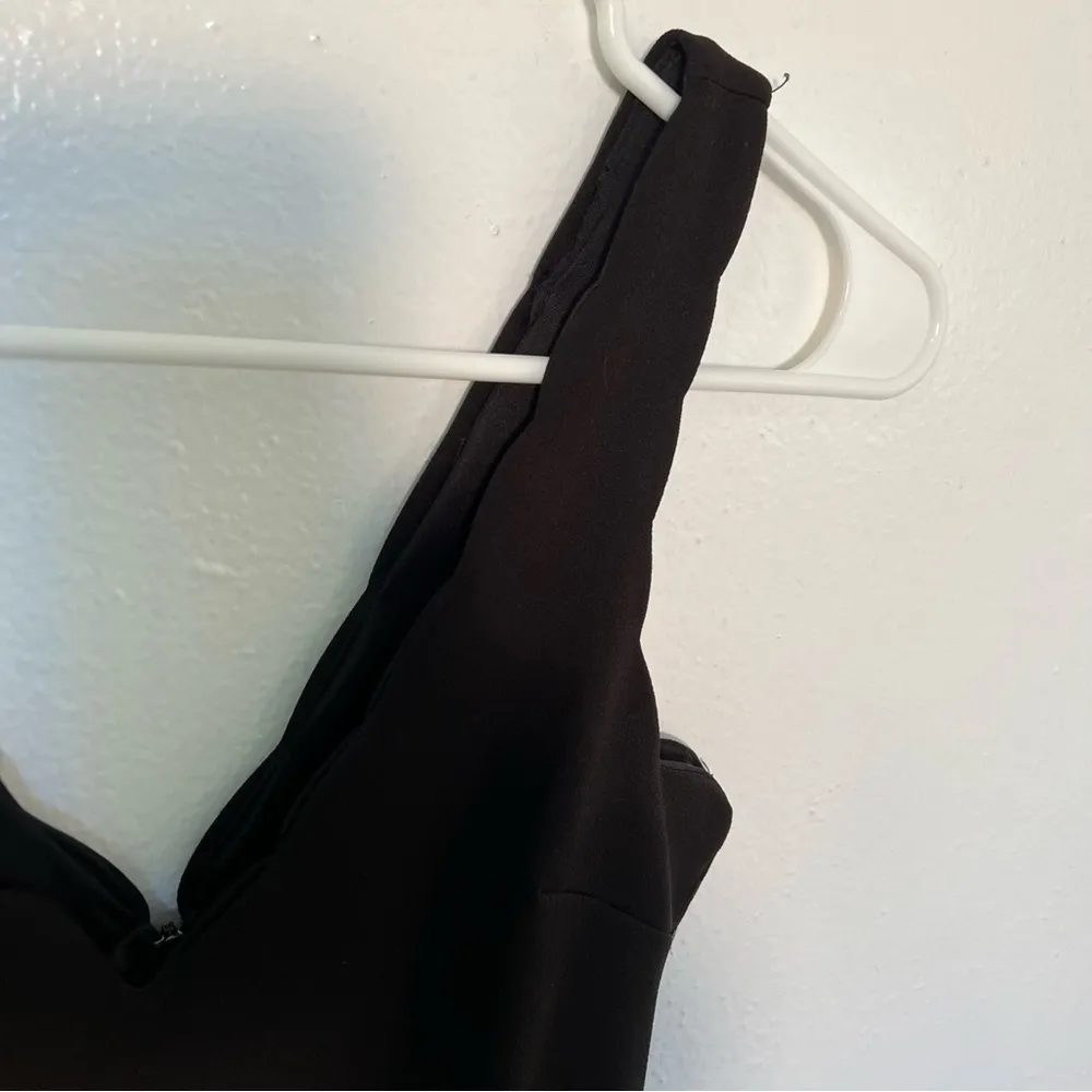 B. Darlin Mini Fit & Flare Dress Black Scallop Hem - Image 5