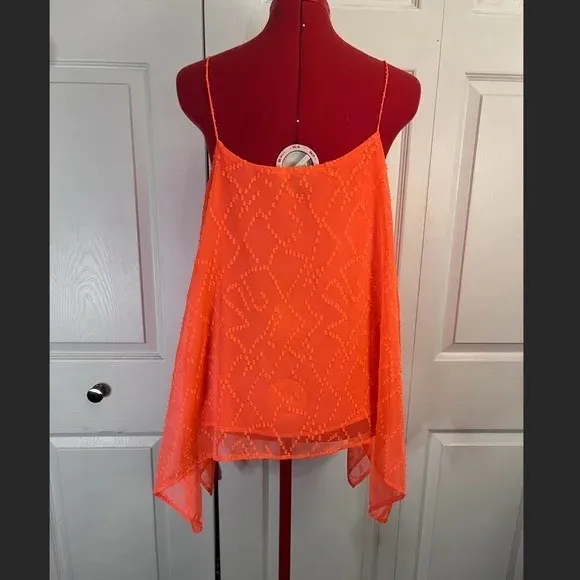 Spaghetti Strap Tank Bright Neon Orange M - Image 3