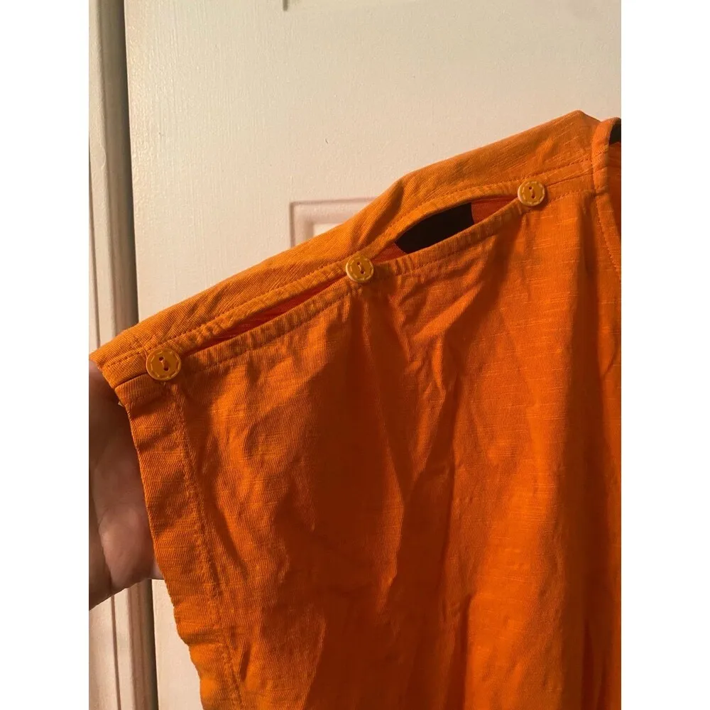 Chico’s bright orange cold shoulder Sleeve top size 2 - Image 3