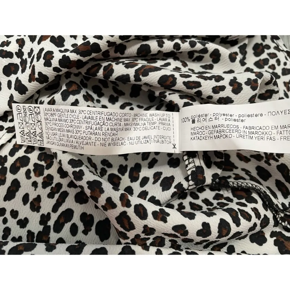 NWOT ZARA Animal Print Blouse Sz XS - Image 6