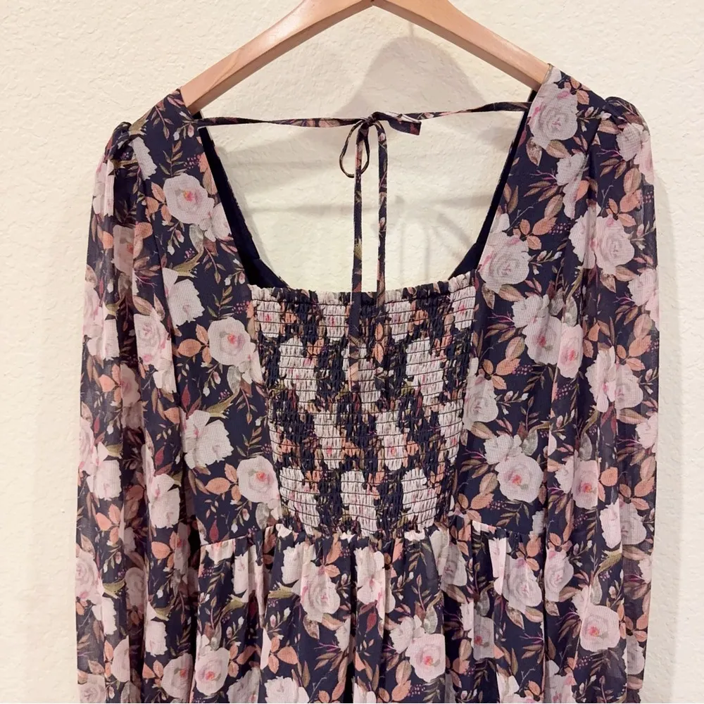 ASTR Alayna Twisted Knot Mini Dress in Black Floral Size Small NWT - Image 6