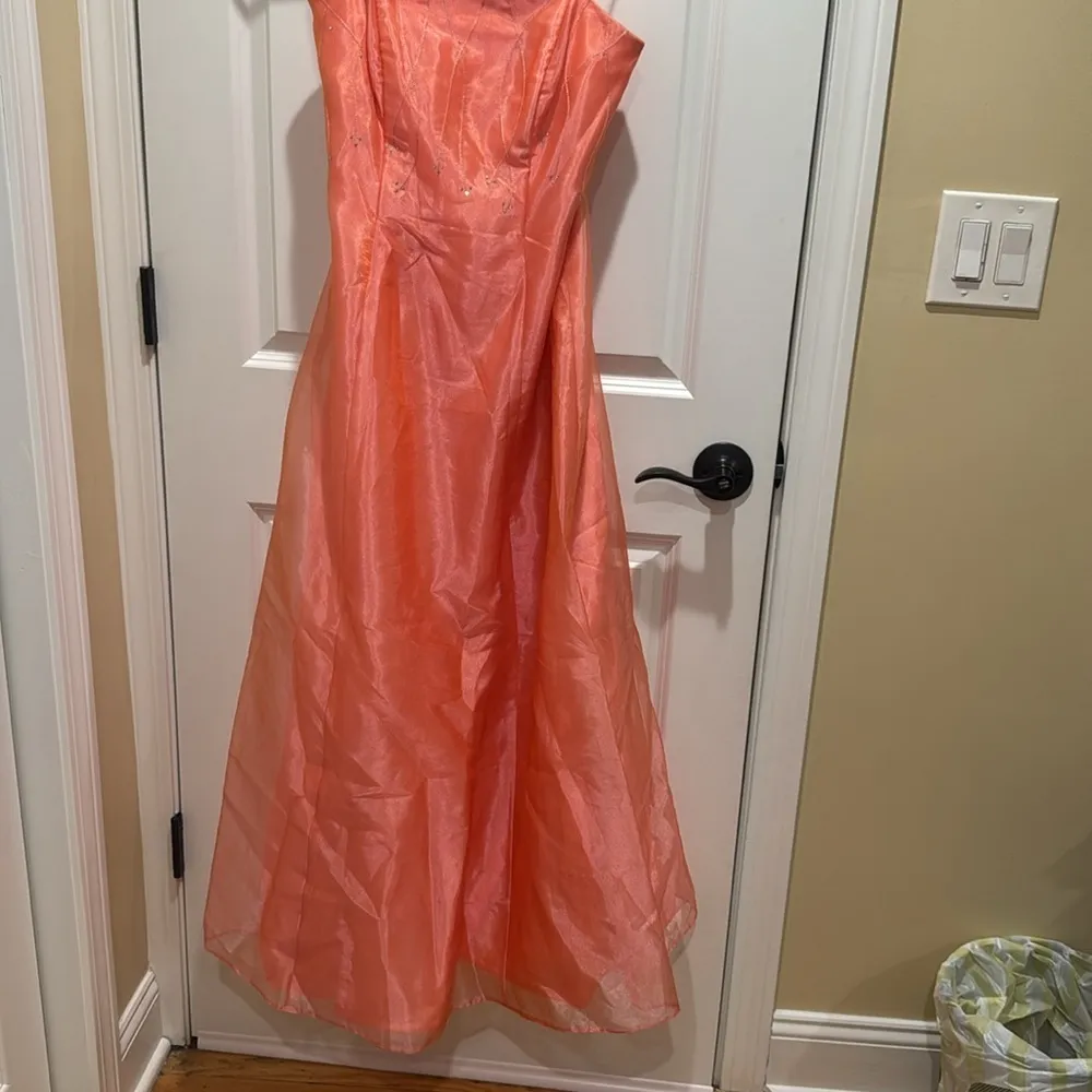 Betsy & Adam Pink Sundress with Spaghetti Straps for Prom - Image 9