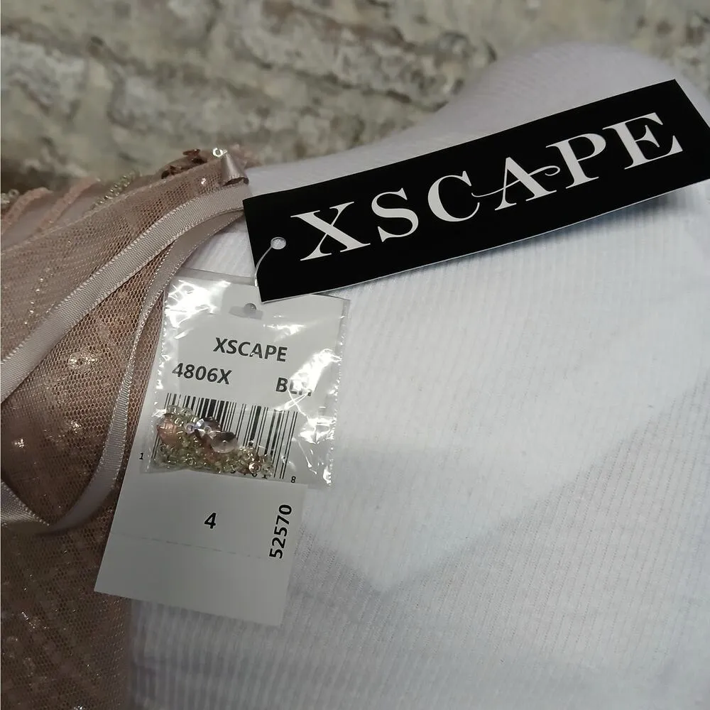 Xscape Beaded Formal Evening Gown Women's 4 Mother Of Bride Wedding Party Dress - Image 11