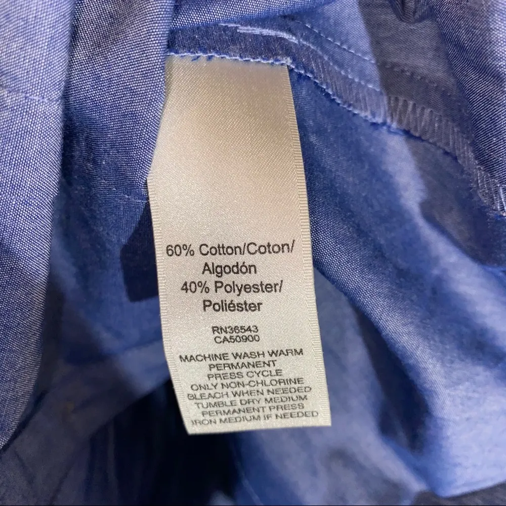 Van Heusen Denim Top Button Down Size XS - Image 5