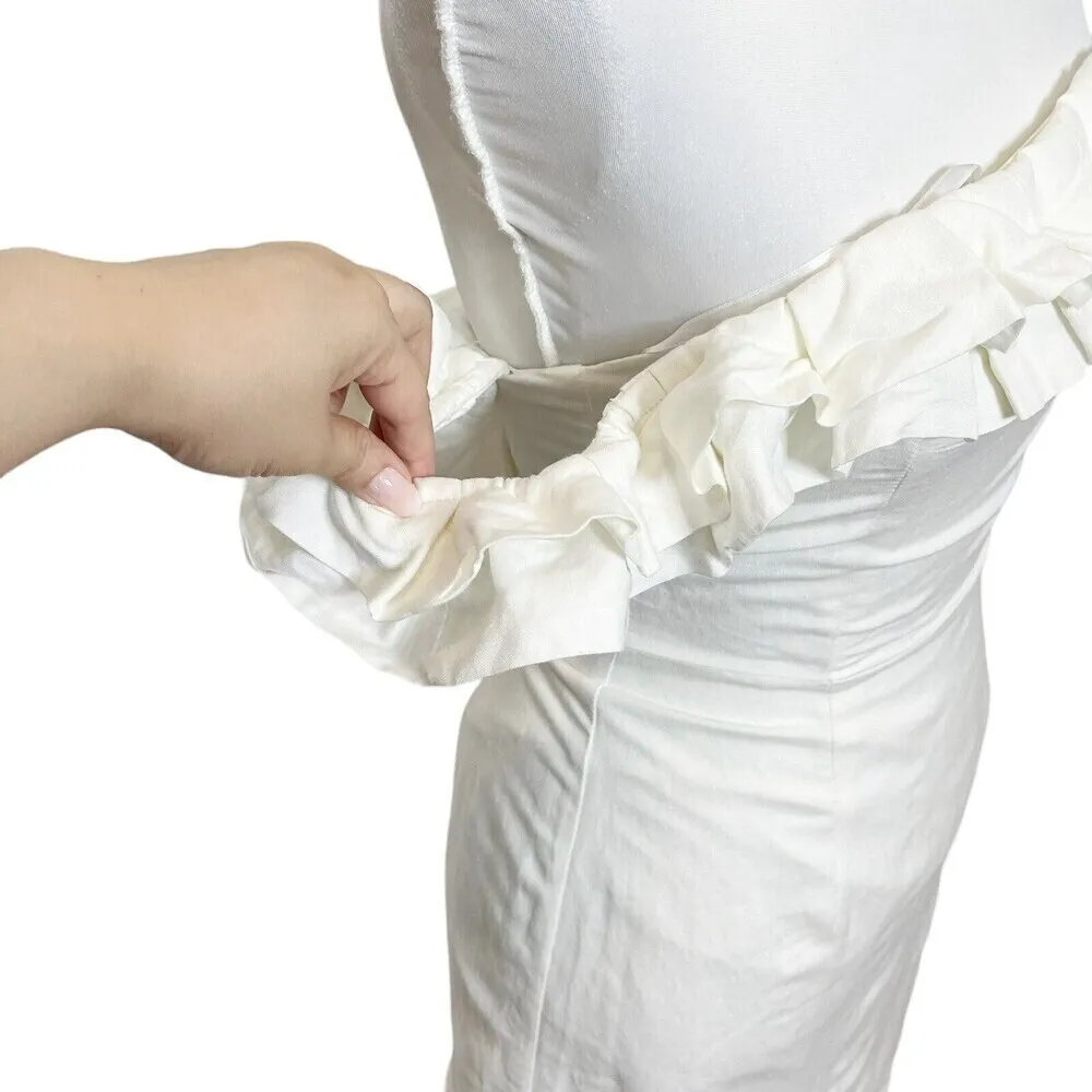 By The Way. NWT Off Shoulder Mini Dress Linen Blend Ruffle Women’s Size XS - Image 5