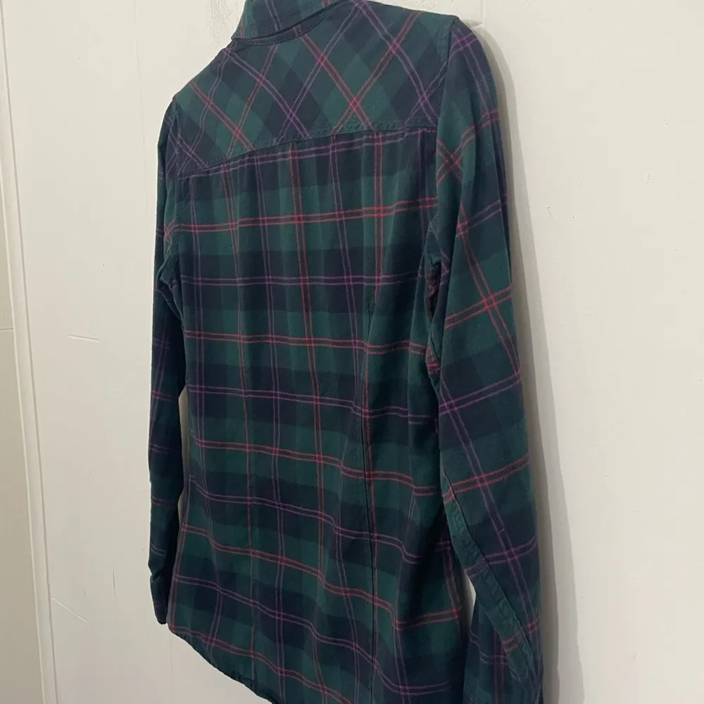 Eddie Bauer Classic Fit Plaid Button Up Flannel Shirt ~ Women’s Size S - Image 7