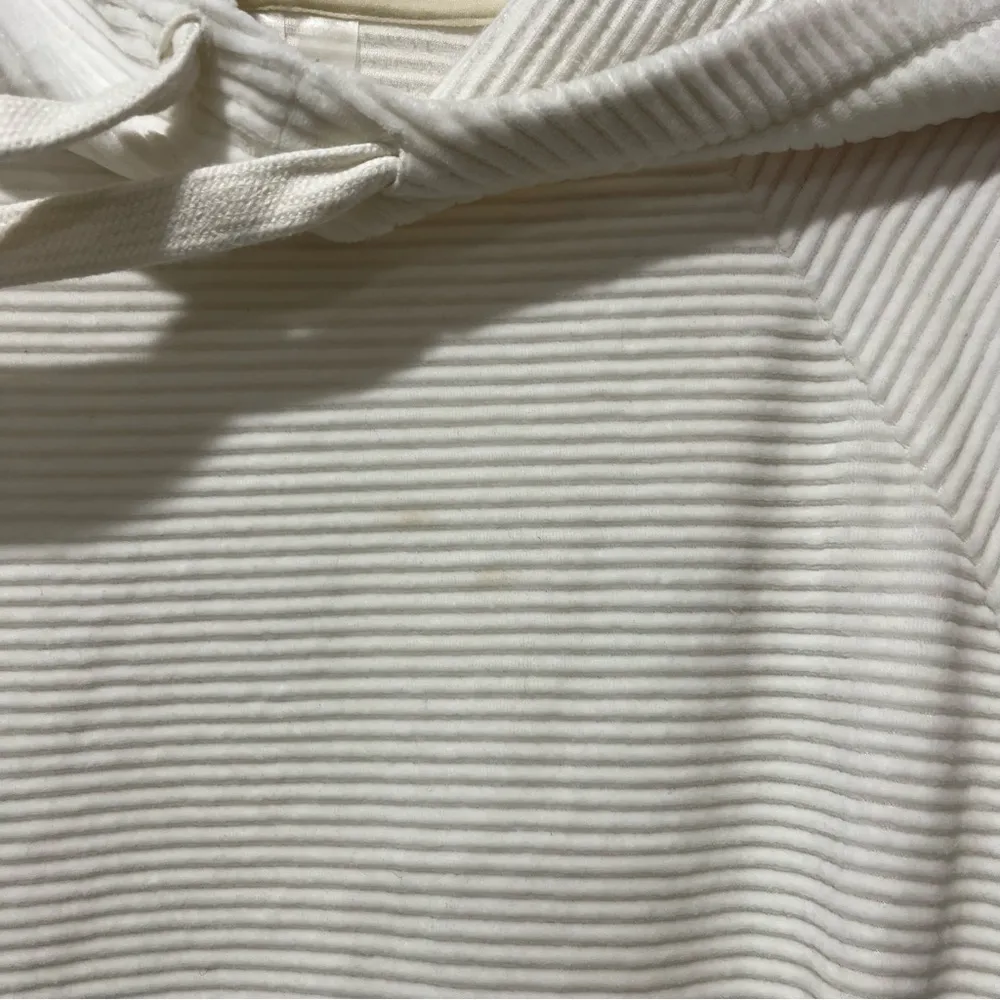 Zella Ripped Hoodie Off White Size Medium Long Sleeve Pullover Soft - Image 5