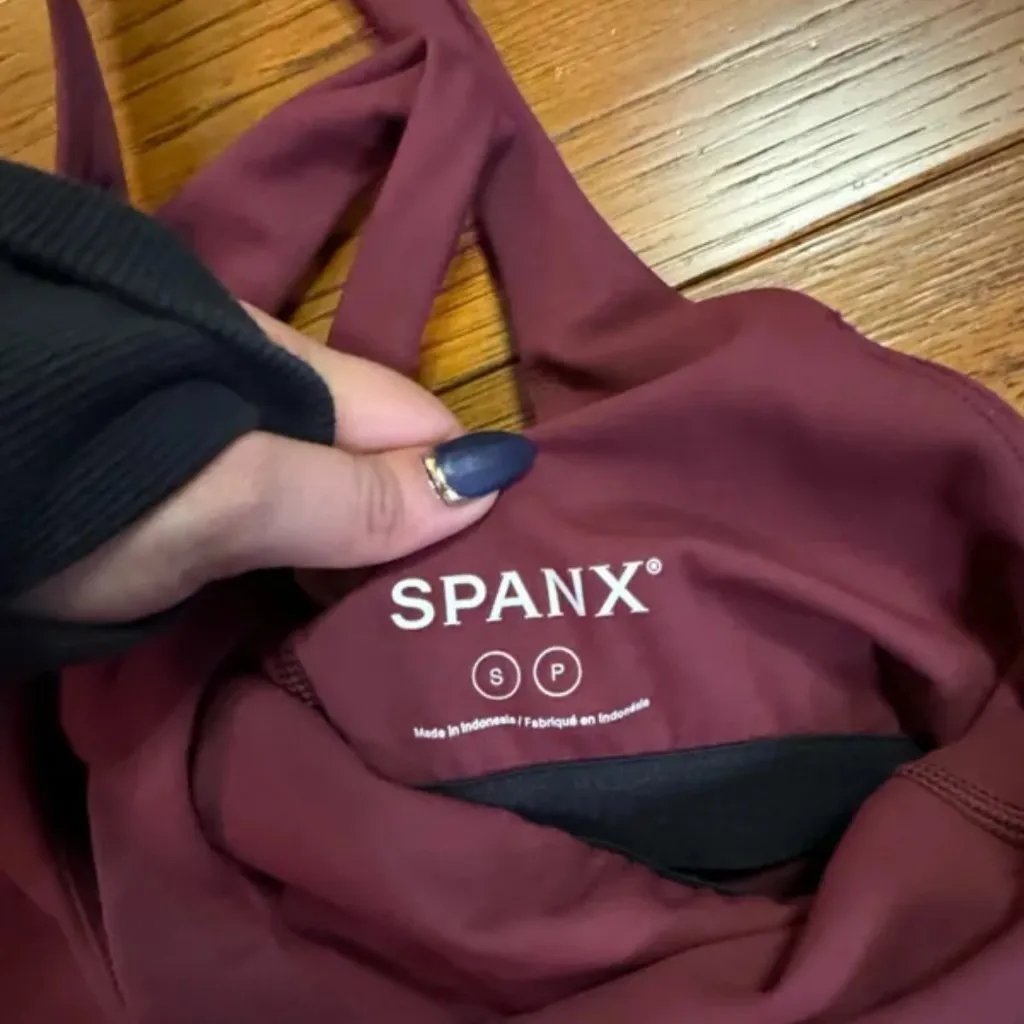 Spanx  Get Moving Contour Crossback Shelf Tank Burgundy - Image 6