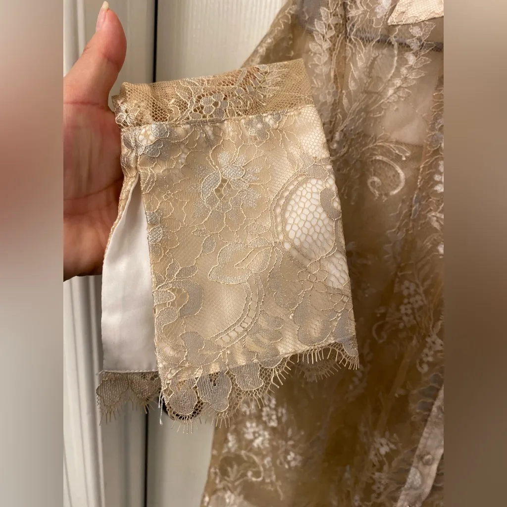Maeve Women’s Gold Lace Blouse - Image 3