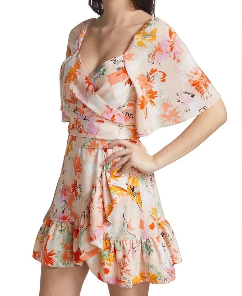 TANYA TAYLOR Anastasia floral-print wrap dress size - Image 2