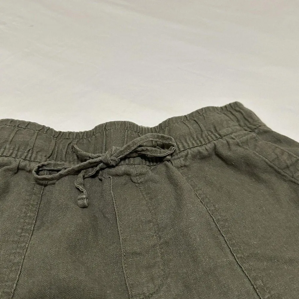 Women’s Gap Green Linen Blend Elastic Waist Lounge Shorts Sz XS Extra Small - Image 2