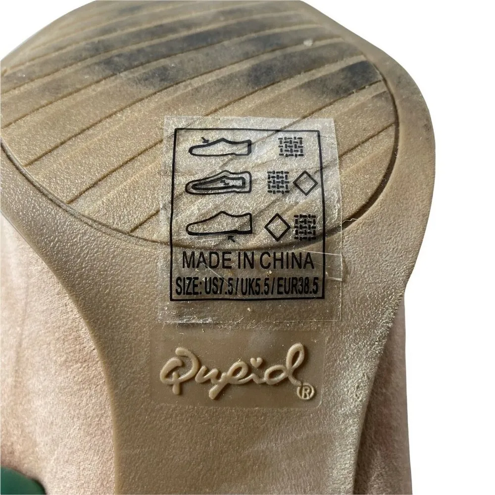 Qupid Beige Tan Side Cut Out Ankle Strap Open Toe Booties Shoes Womens Size 7.5 - Image 10