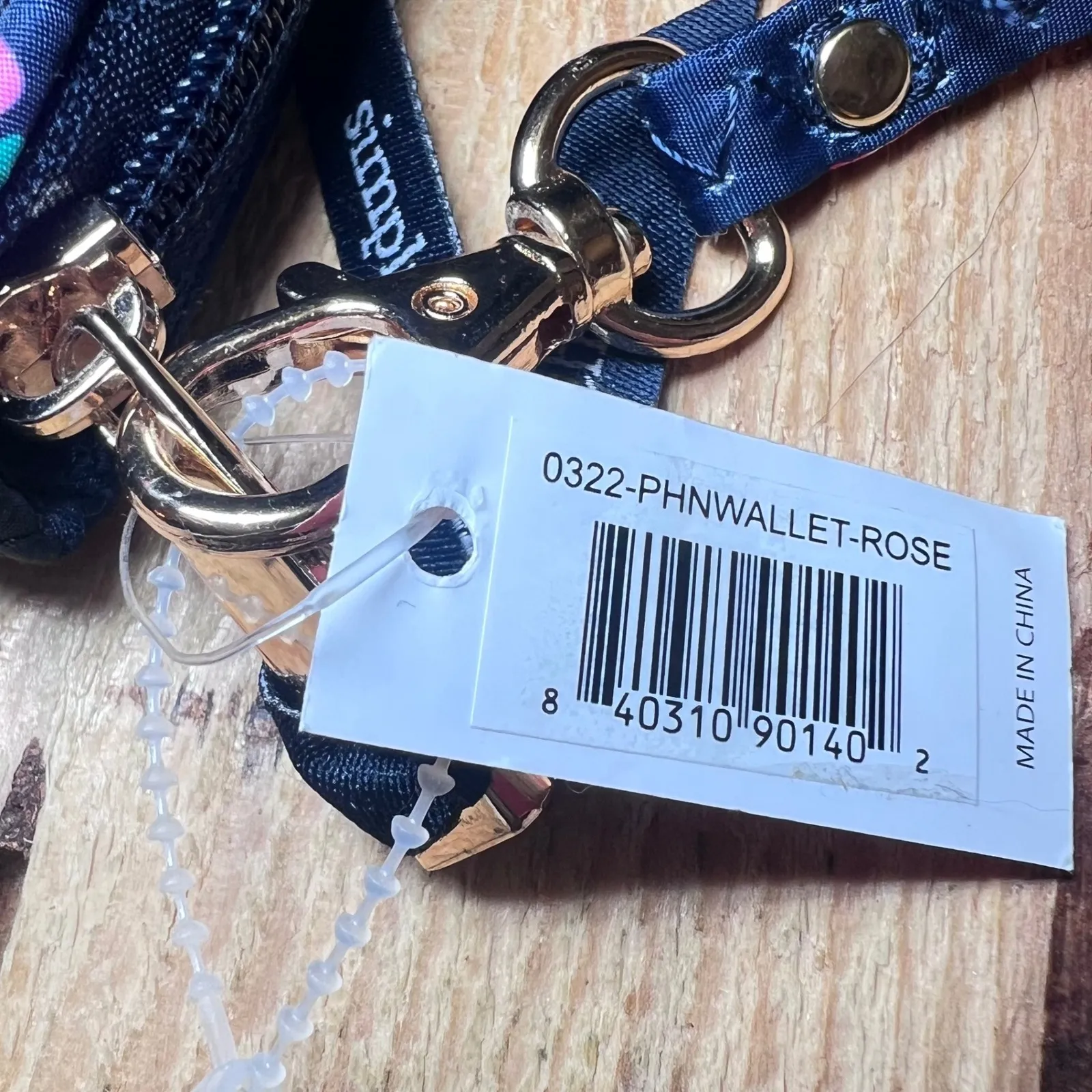 Simply Southern‎ Wallet Wristlet Clutch Quilted Floral Rose Navy Blue New - Image 7