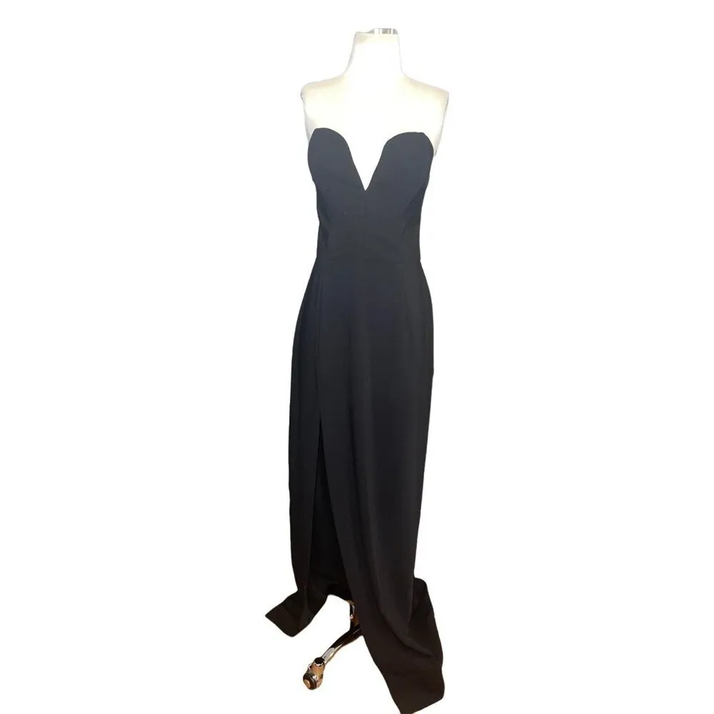 Amanda Uprichard Cherri Gown in Black XSmall New Womens Long Maxi Dress - Image 7