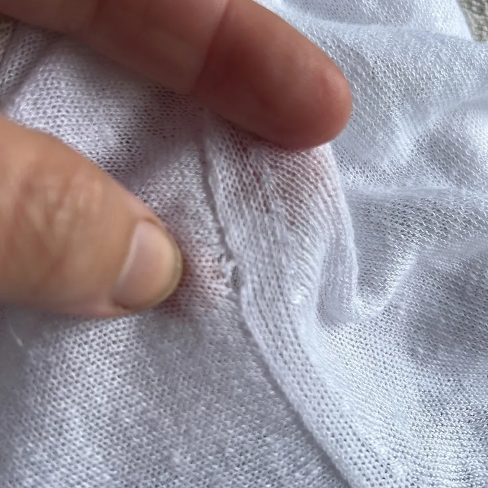 Lafayette 148 Linen Blend Sequin Trim Sweater - Image 11