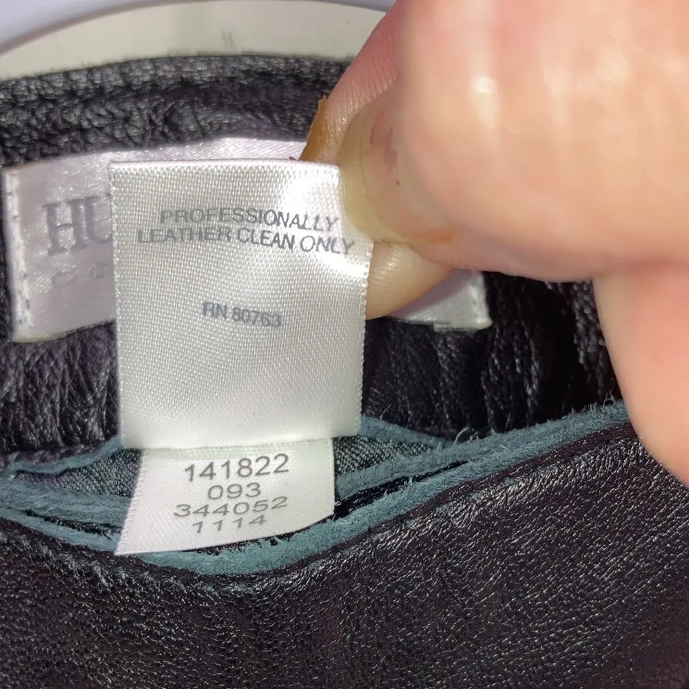 Vintage Hugo Buscati women’s size 12 black leather pants - Image 9