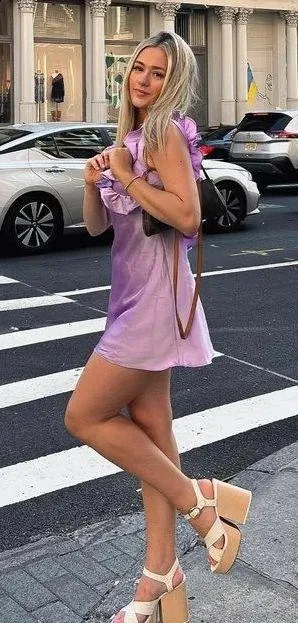 NWT Tink Mini Dress In Orchid - Image 4