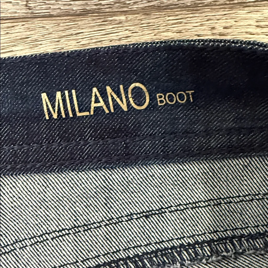 DL1961 Women's 4Way Stretch Dark Indigo Milano Boot Cut Jeans - Image 13