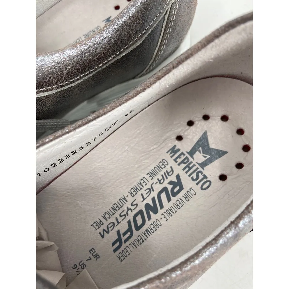 Mephisto Yael Runoff Metallic Silver Lace Up Soft - Image 6