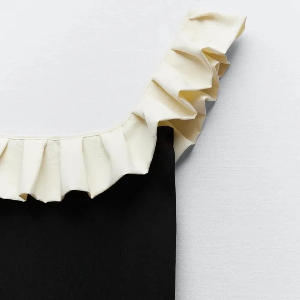 GORGEOUS ZARA Asymmetrical Ruffled Knit Dress - Image 6