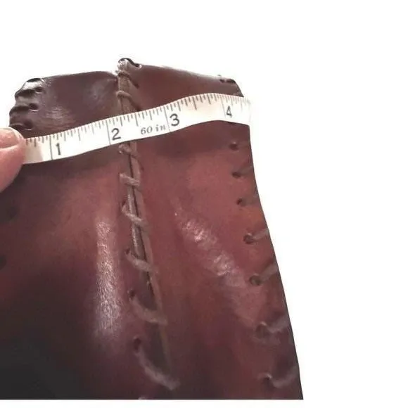 True Vintage 60's Hand Tooled Stitched Leather Crossbody Western Boho Saddle Bag - Image 12