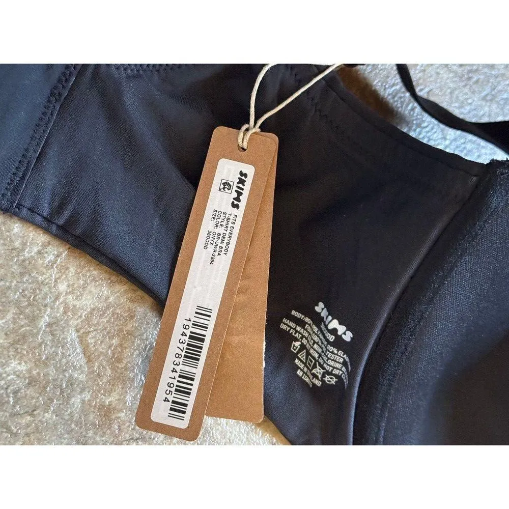 Skims Fits Everybody T-shirt Demi Bra Size 36DDDD Onyx - Image 7