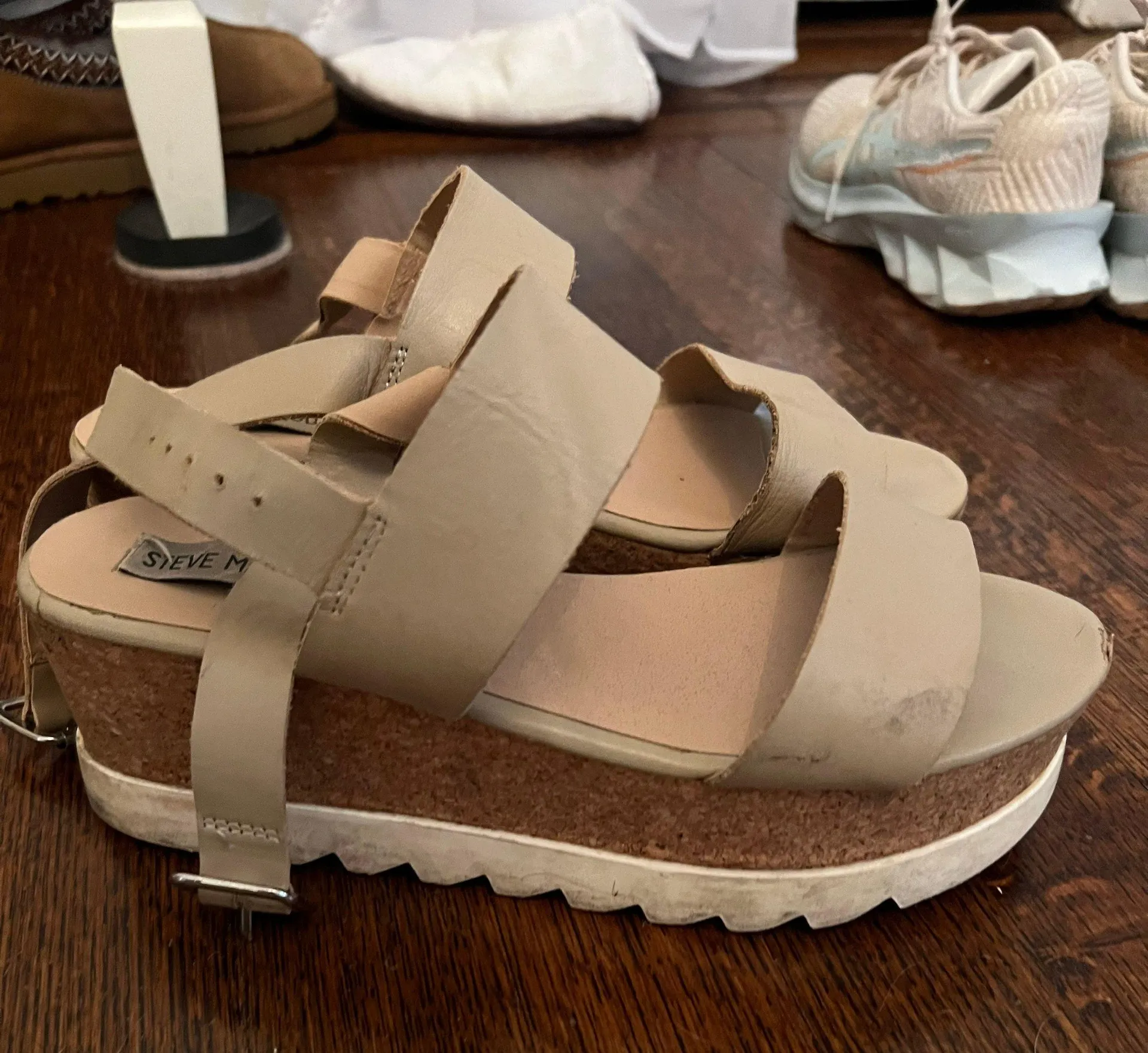 Steve Madden Krista Platform Sandals Nude - Image 4