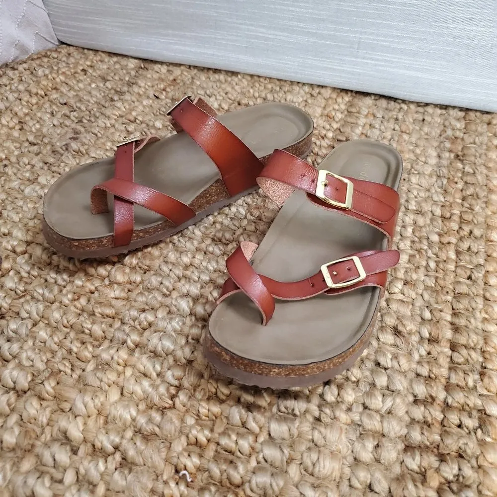 Madden Girl Cognac Split Toe Slip On Sandal - Image 2