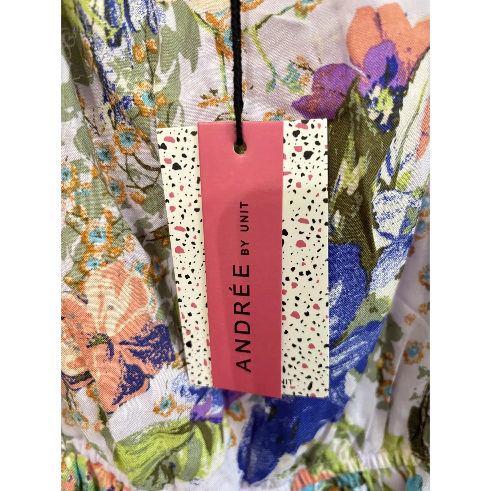 ANDREE BY UNIT Dress Size M Floral Print Long Sleeve Mini Lavender - Image 2