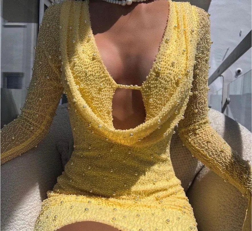 Oh Polly Embellished Long Sleeve Dress - Image 2