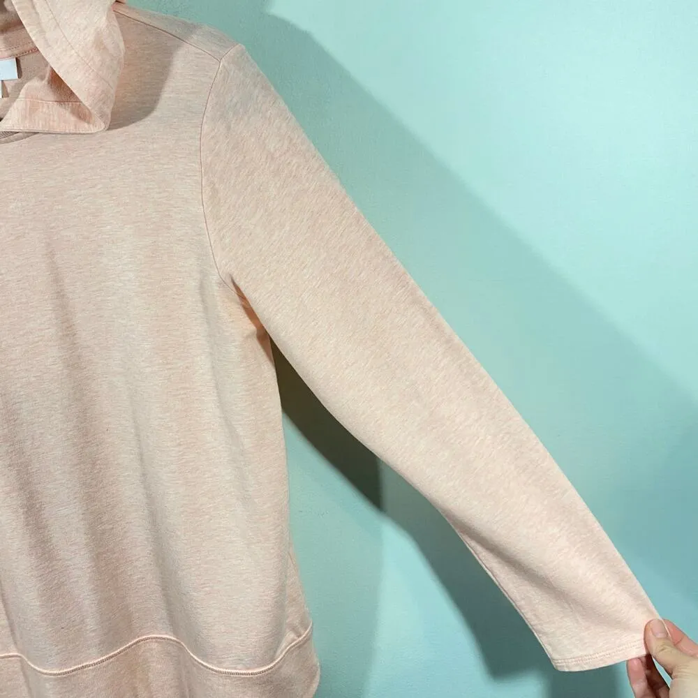 Pure Jill Women Pink Space Dyed Pima Cotton Pullover Hoodie Size M Size M - Image 6